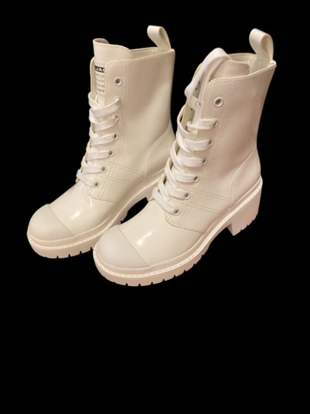 Marc Jacobs White Bristol Combat Boots Size 38.5 - Excellent Condition! - Picture 3 of 8